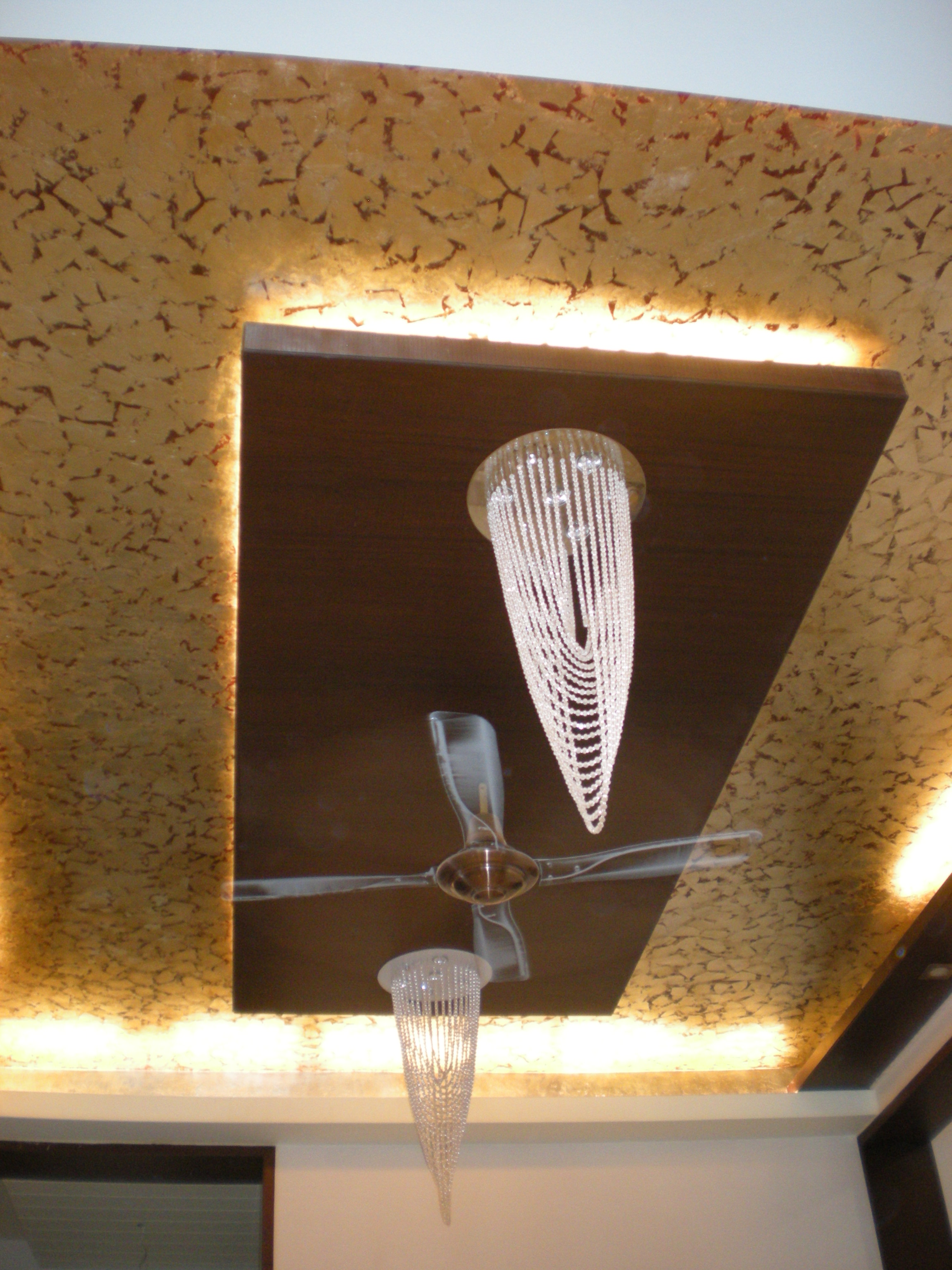 gold  Antique texture leafing  on ceilling at bungalow civil line jaipur